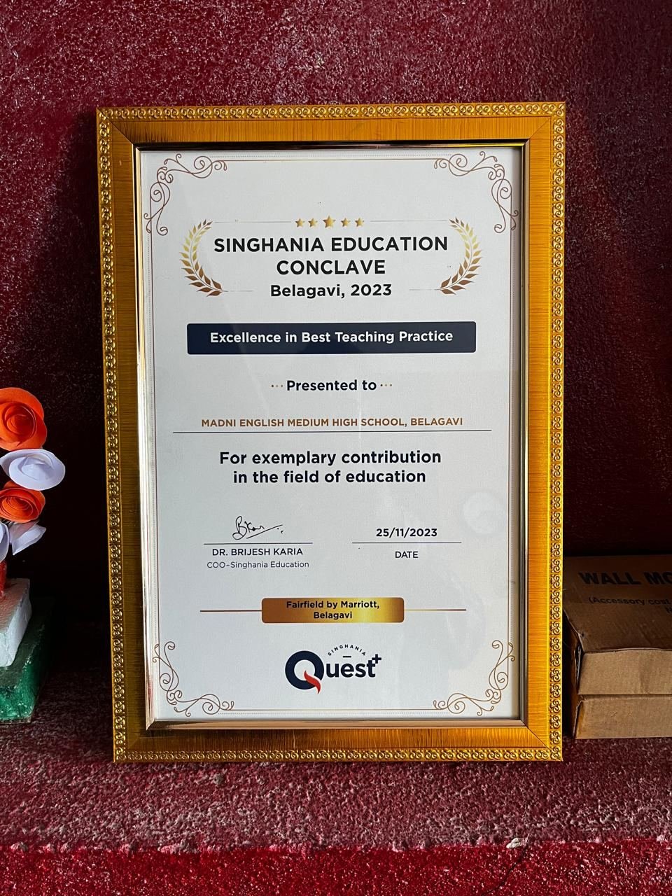 Recognised for academic excellence