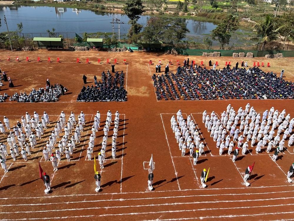 Sports Day march-past formation